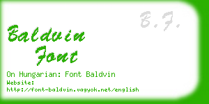 baldvin font business card